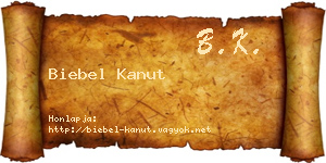Biebel Kanut névjegykártya